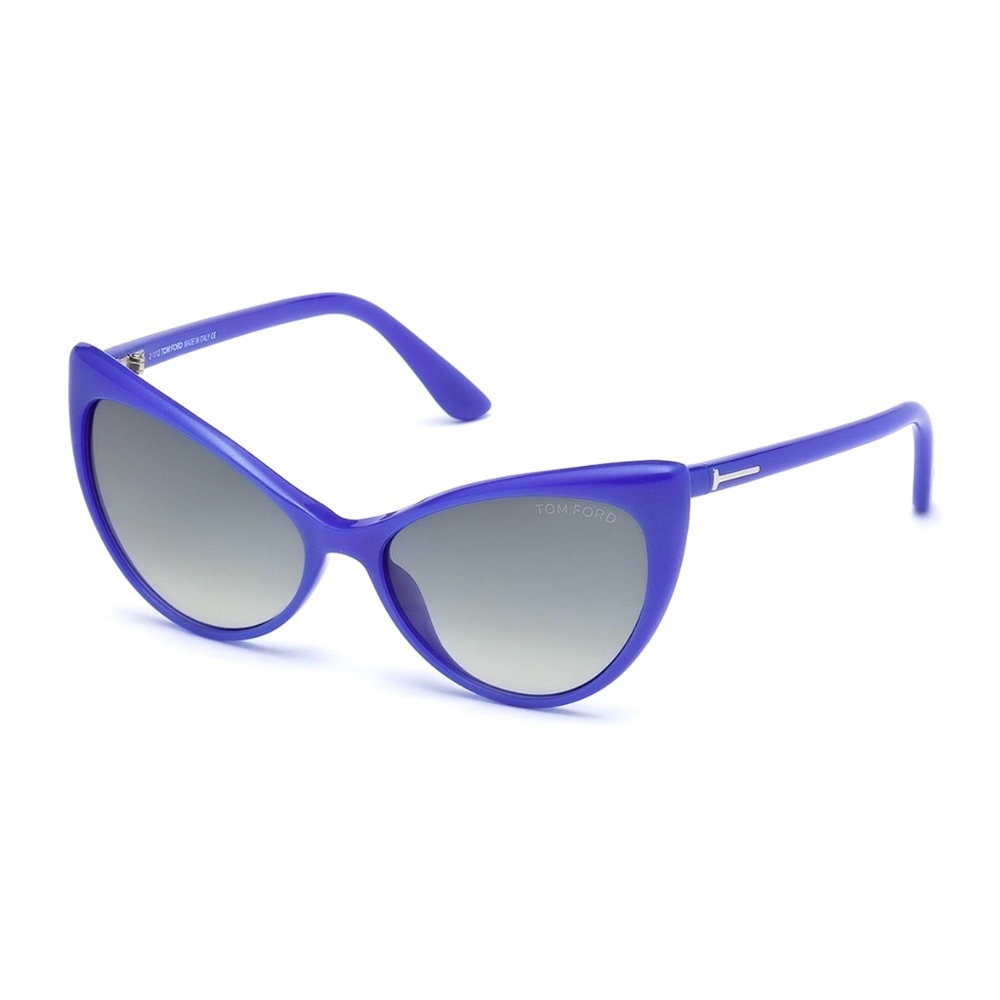 TOM FORD Blue Cat Eye Injected Sunglasses - Picture 4 of 8